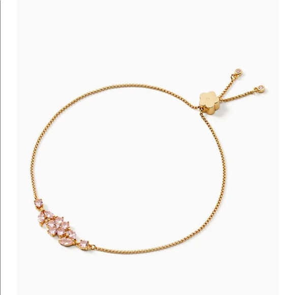 🆕 KATE SPADE | Pink Gardenia flower slider bracelet - Picture 3 of 13